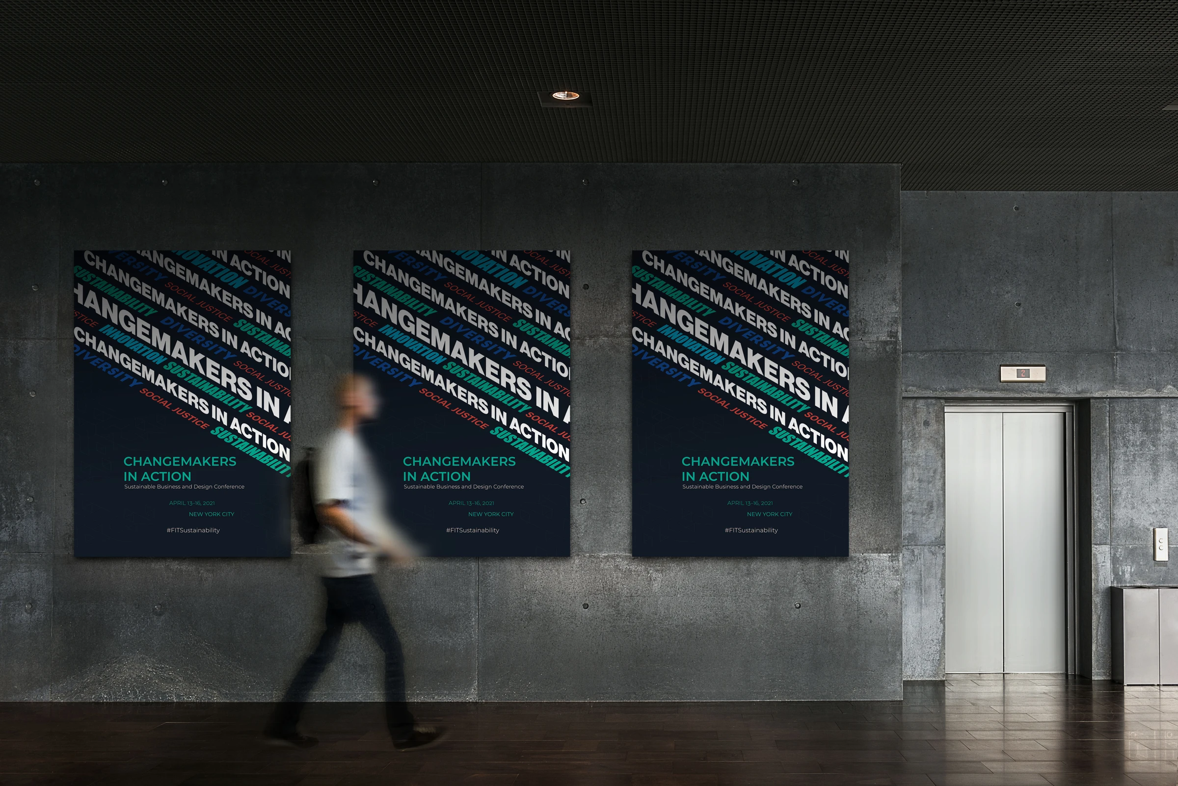 For a Better Future conference poster mockup