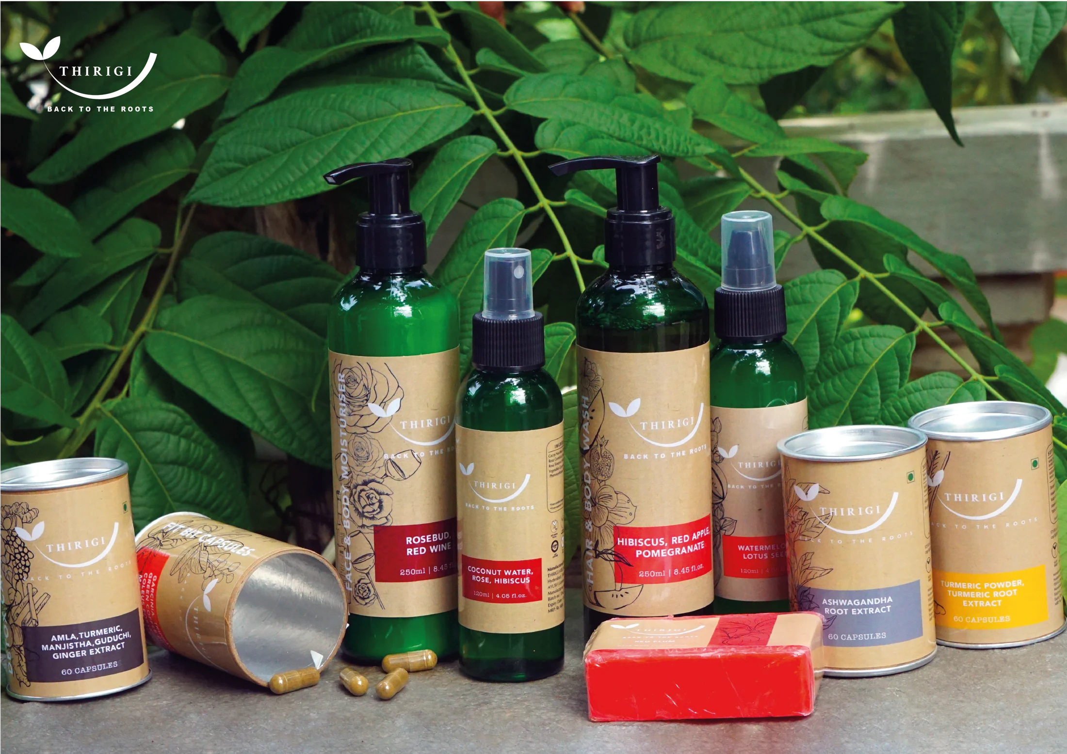 Thirigi’s illustrated botanical packaging and product family